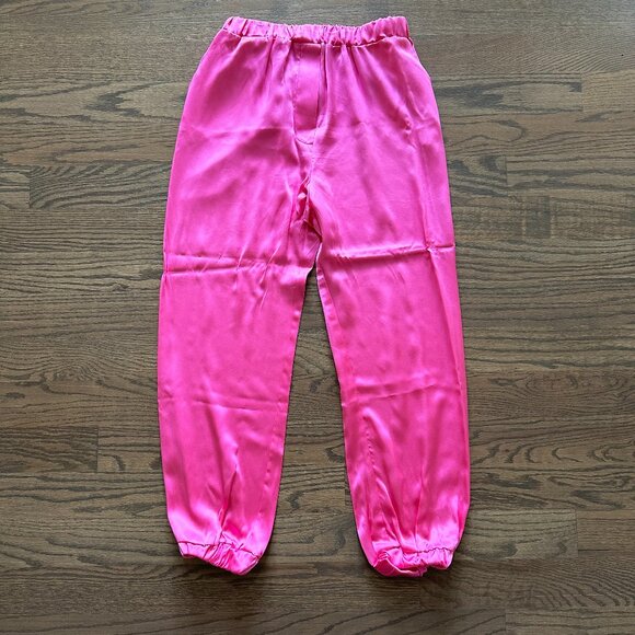 BACKGROUNDE NYC Logan Silk Charmeuse Joggers - Picture 1 of 3